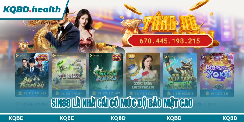 Sin88 là nhà cái có mức độ bảo mật cao